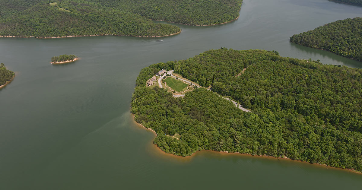 Aerial photo of Raystown Lake