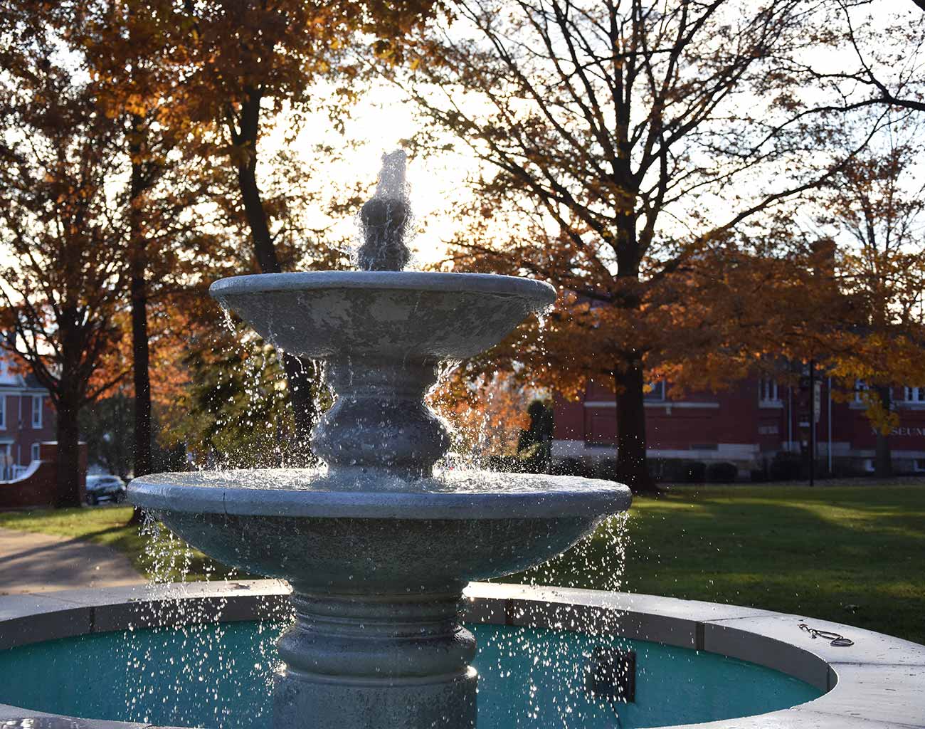 photo of founders hall fountain