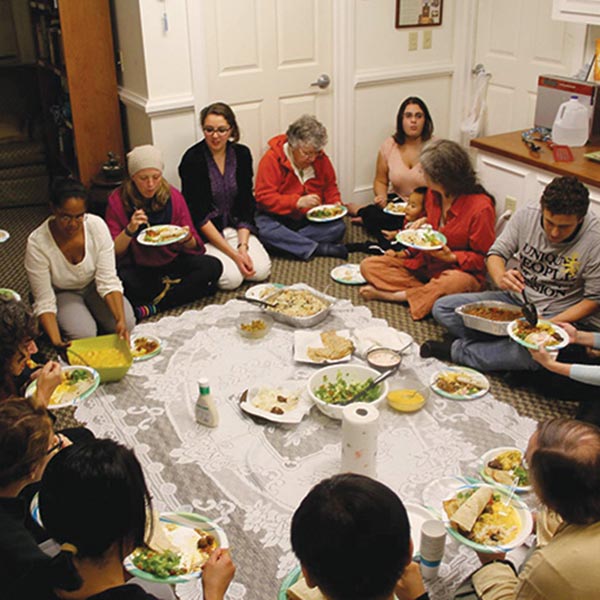dinner gathering at unity house
