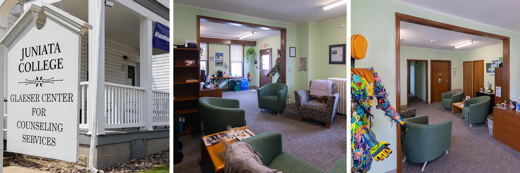 collage of images from the Glaeser counseling center
